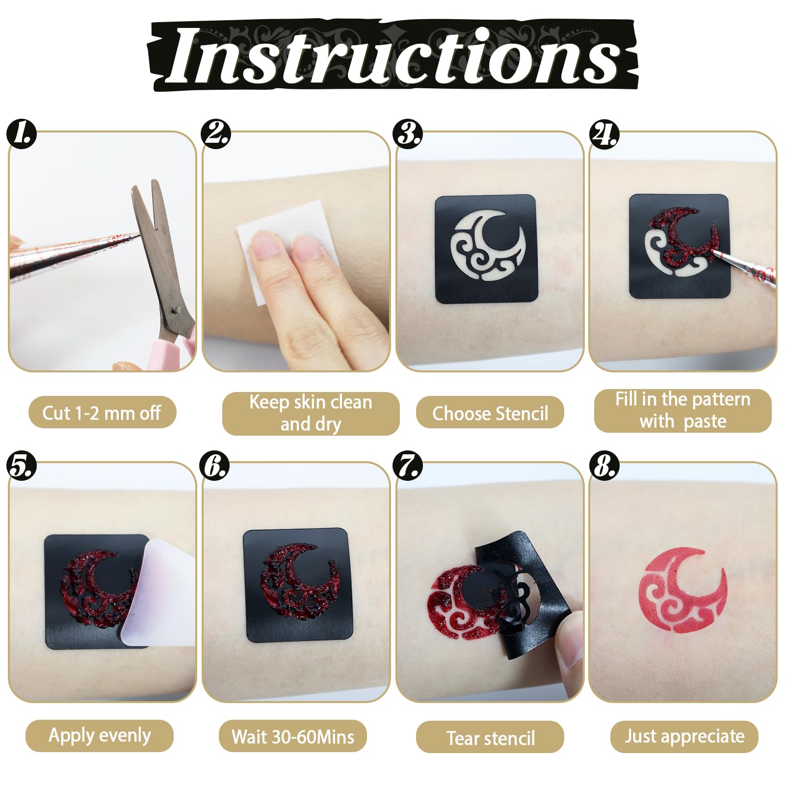 InkForge long-lasting waterproof tattoo stays vibrant for days.