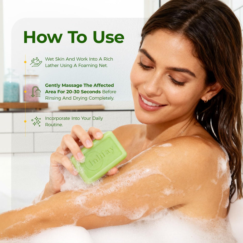Inlifay antifungal soap bar after-use skin freshness in a shower routine