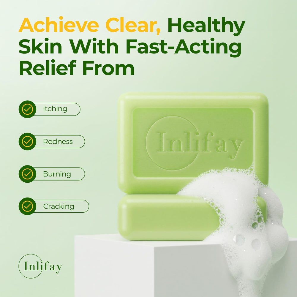 Inlifay antifungal soap bar bubbles demonstrates easy foaming cleanse after workouts