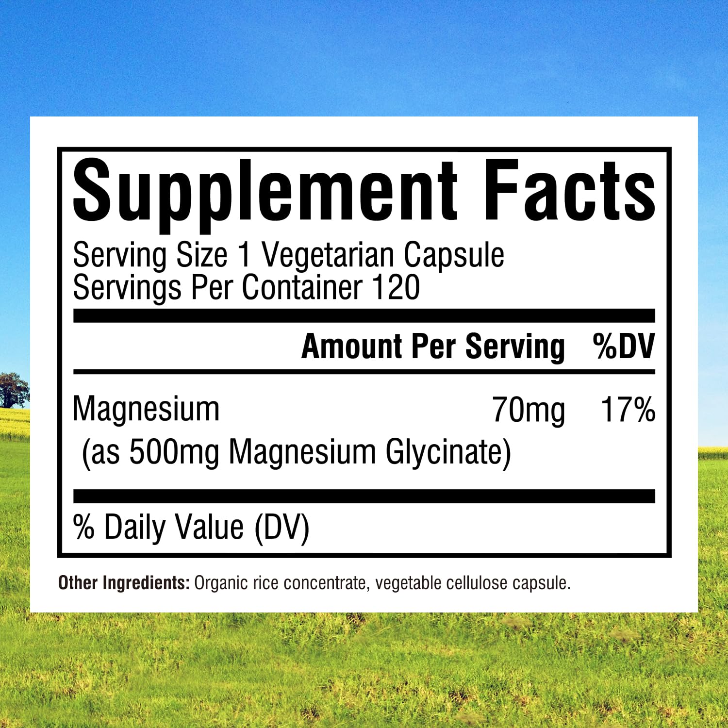 Close-up of Innate Vitality magnesium glycinate capsules