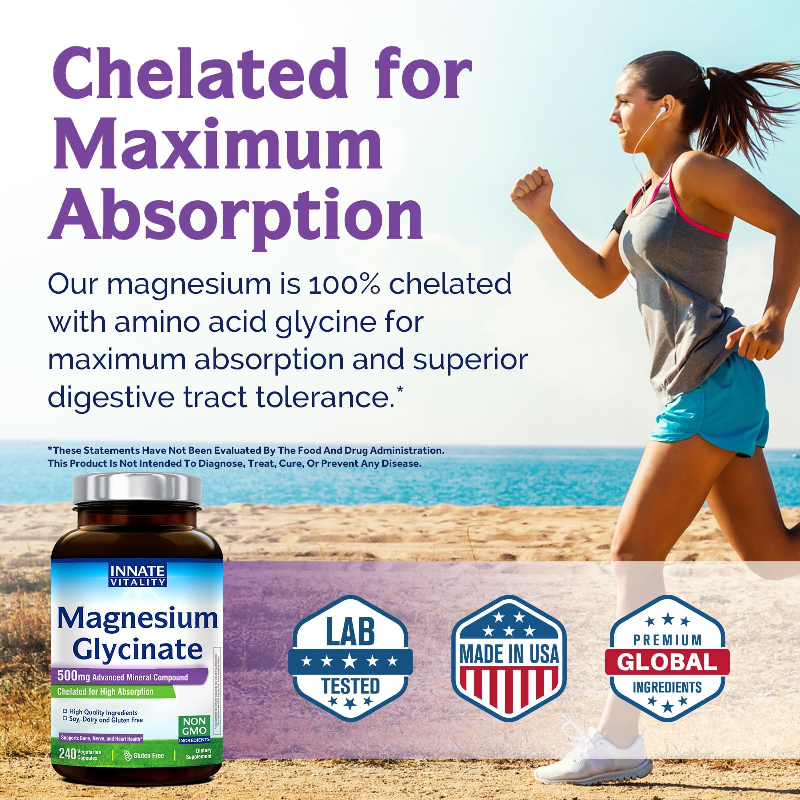 Packaging emphasizes non-GMO and gluten-free attributes for Innate Vitality.