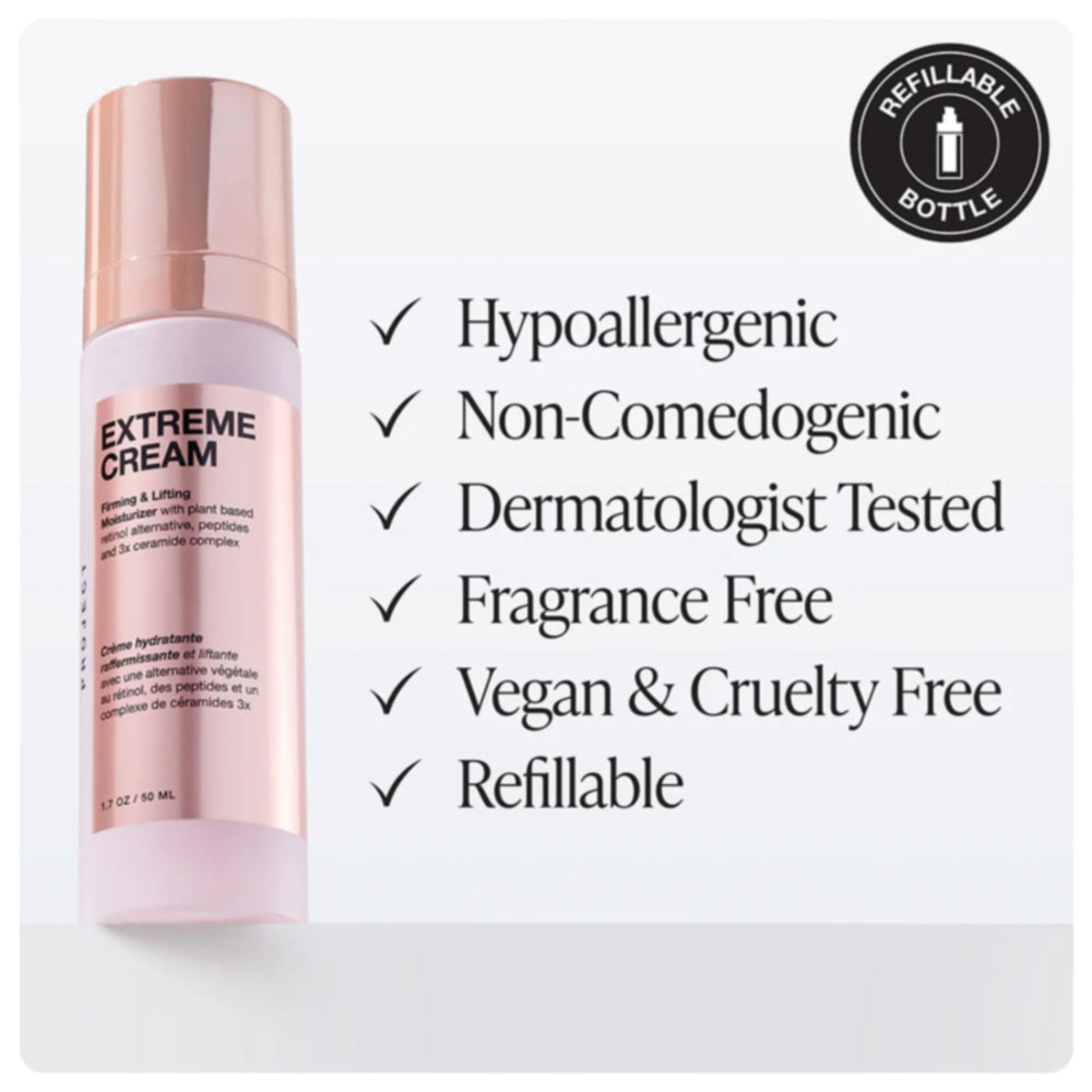 Innbeauty Project Extreme Cream ingredients reveal peptides and ceramides for smooth skin.
