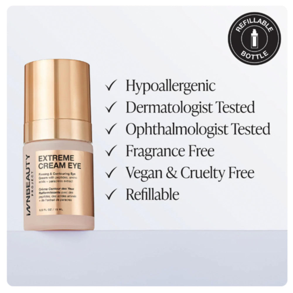 Innbeauty Project Extreme Eye Cream refill-pack image; eco-friendly design reduces waste