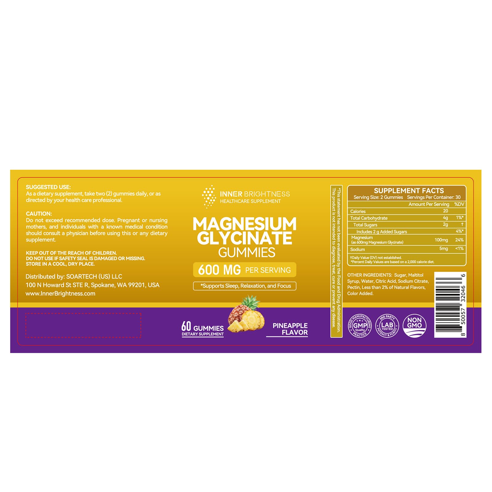 Lab purity symbol on Inner Brightness packaging suggests high-quality manufacturing.