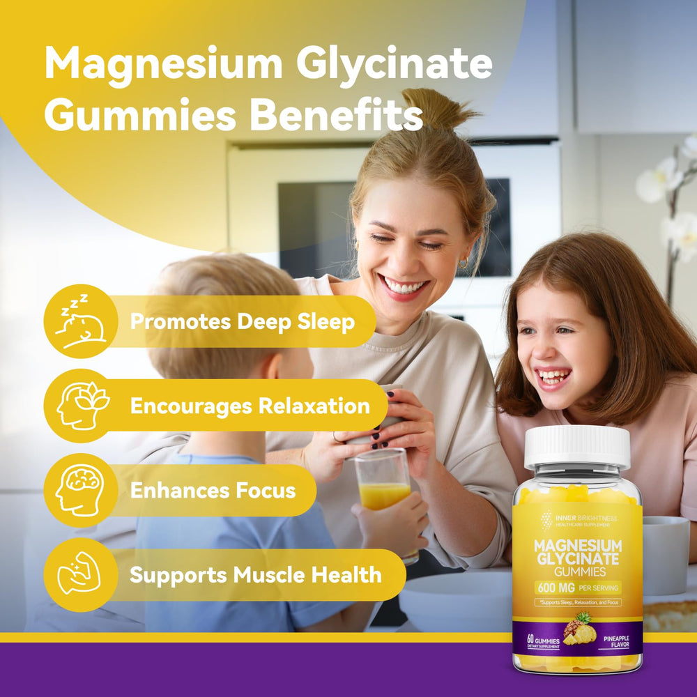 Front packaging of Inner Brightness gummies emphasizes vegan and third-party tested quality.