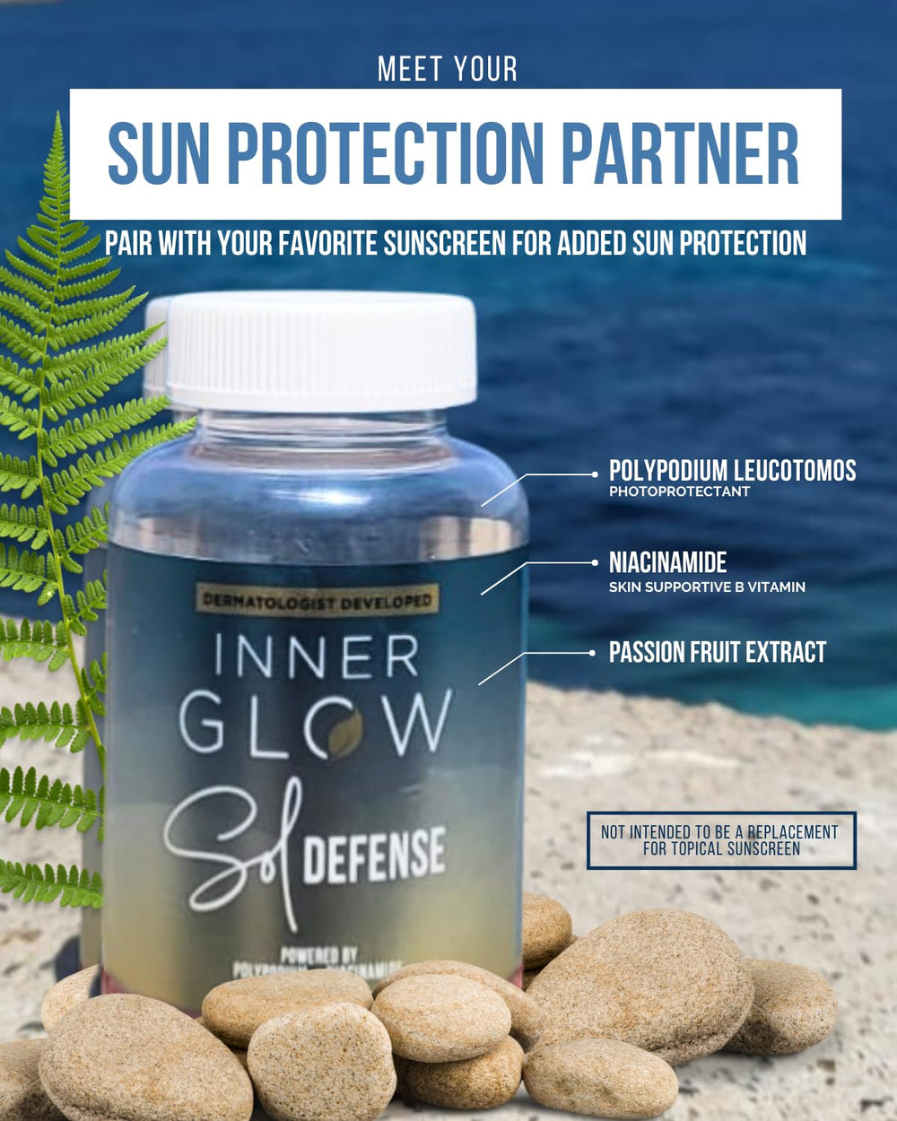 Inner Glow Sol Defense Gummies on desk as part of daily routine.
