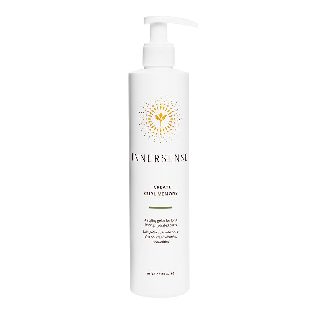 INNERSENSE I Create Curl Memory Gel bottle for flexible hold on defined curls.