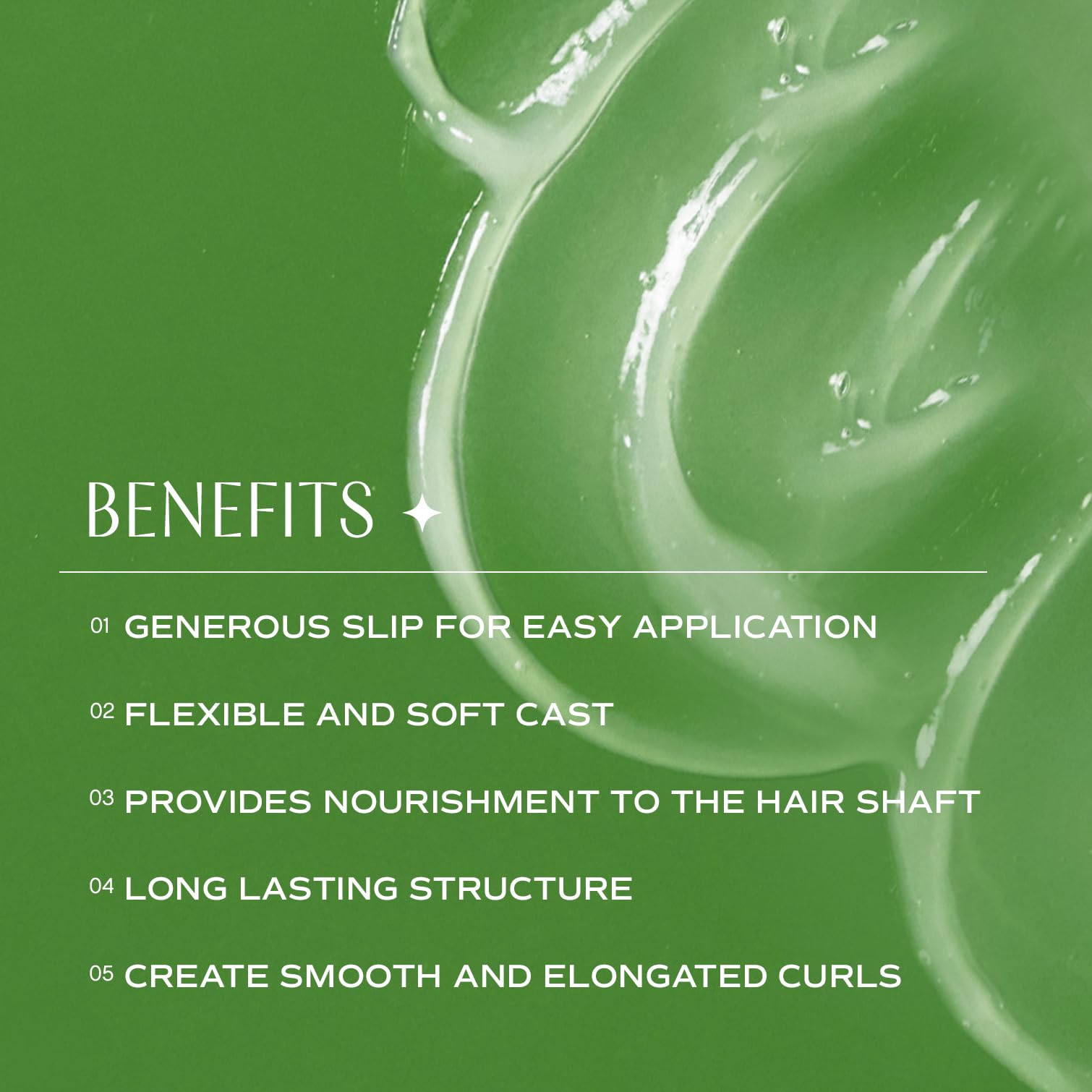 INNERSENSE I Create Curl Memory Gel swatch illustrates pliable texture and shine.