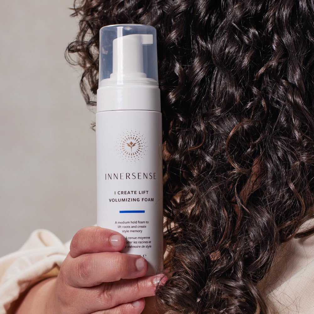 INNERSENSE I Create Lift foam close-up reveals organic ingredients for clean beauty.