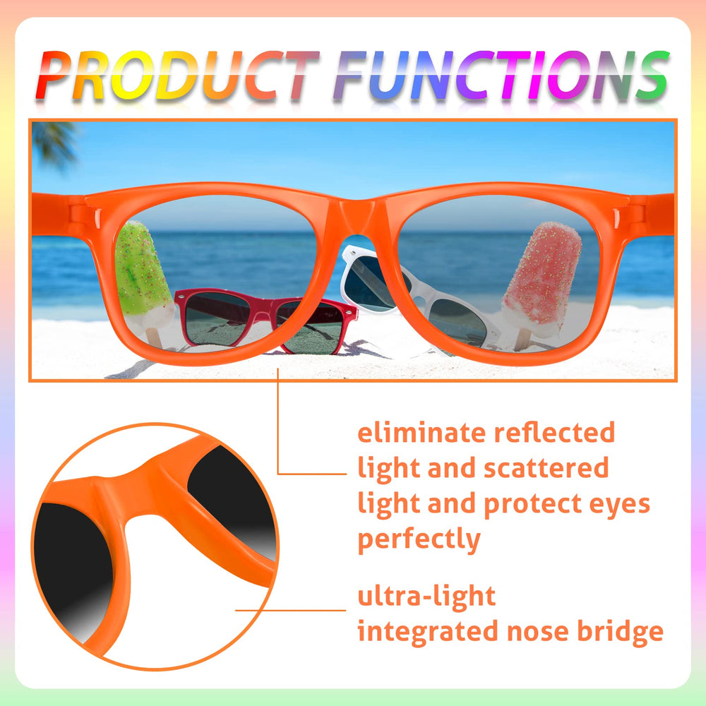INNOCHEER color-set neon sunglasses offer versatile party favors and stylish detail