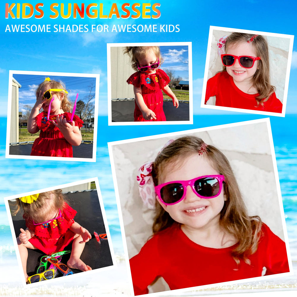 INNOCHEER kids sunglasses multiple colors for mix-and-match outfits and fun photography