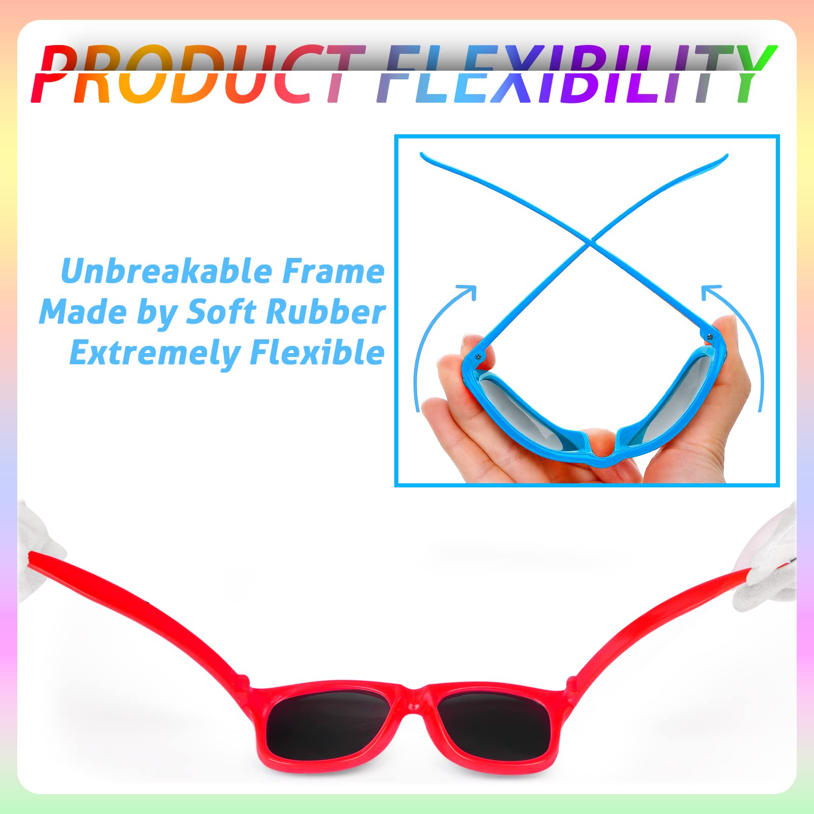 INNOCHEER one-size neon shades fit most kids aged 3-8
