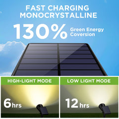 InnoGear dusk-to-dawn solar light switches on automatically for convenient security lighting.