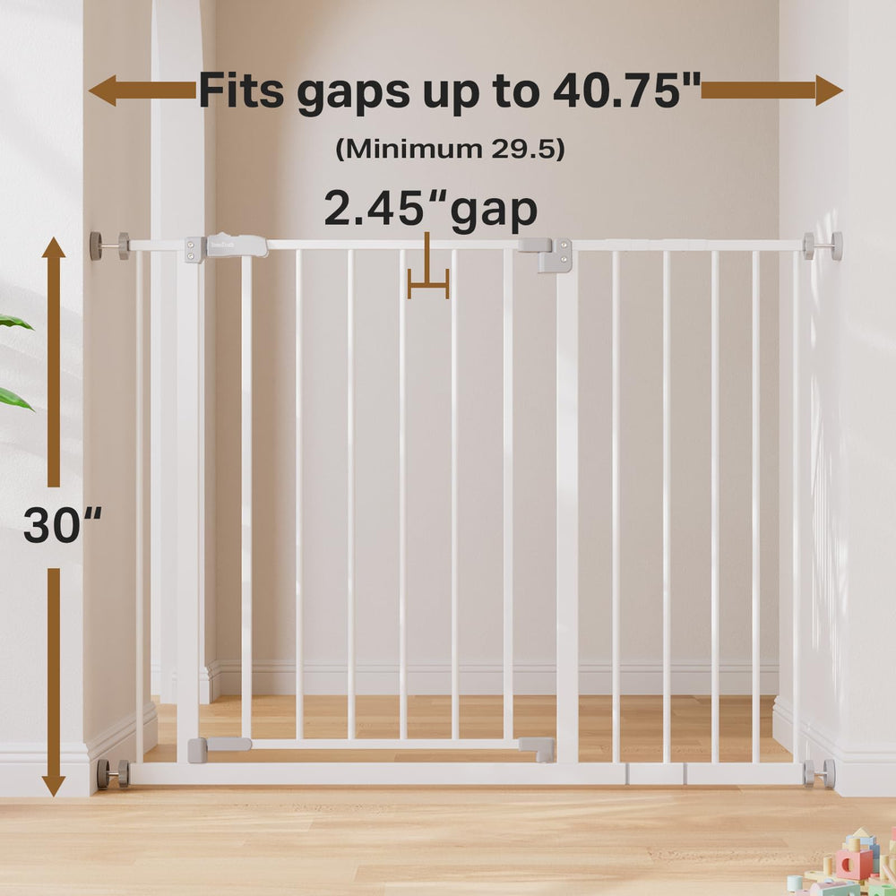 InnoTruth adjustable-width gate fits many doorways and halls.