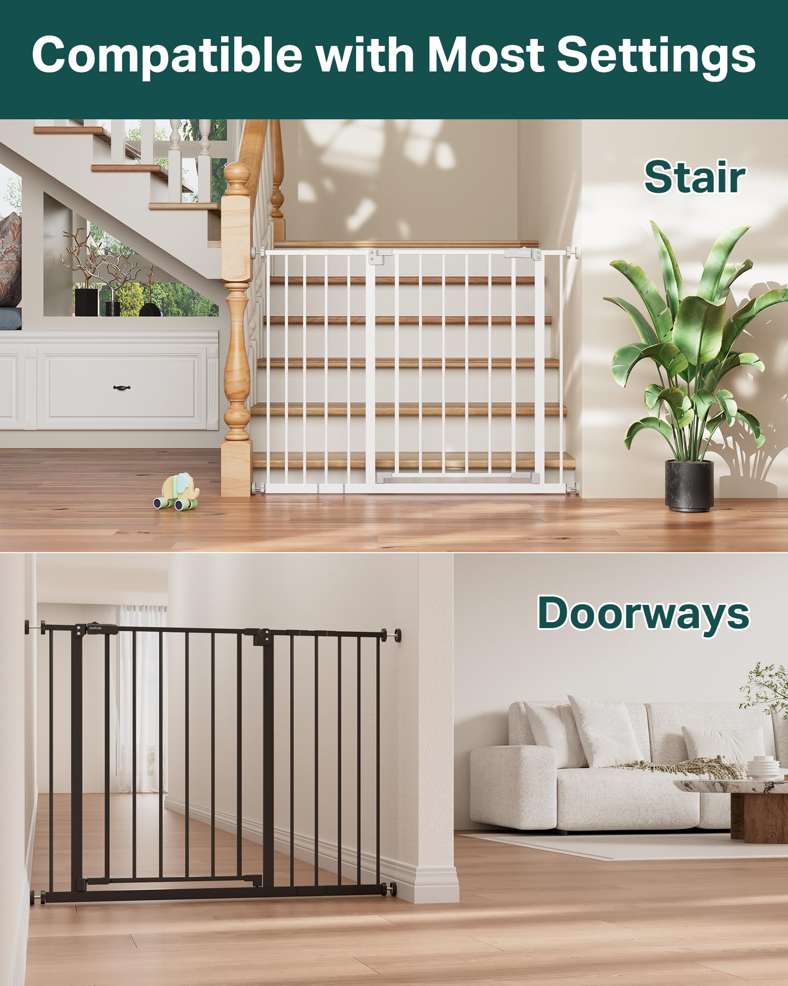 InnoTruth 30-inch-tall gate adds height for better visibility.