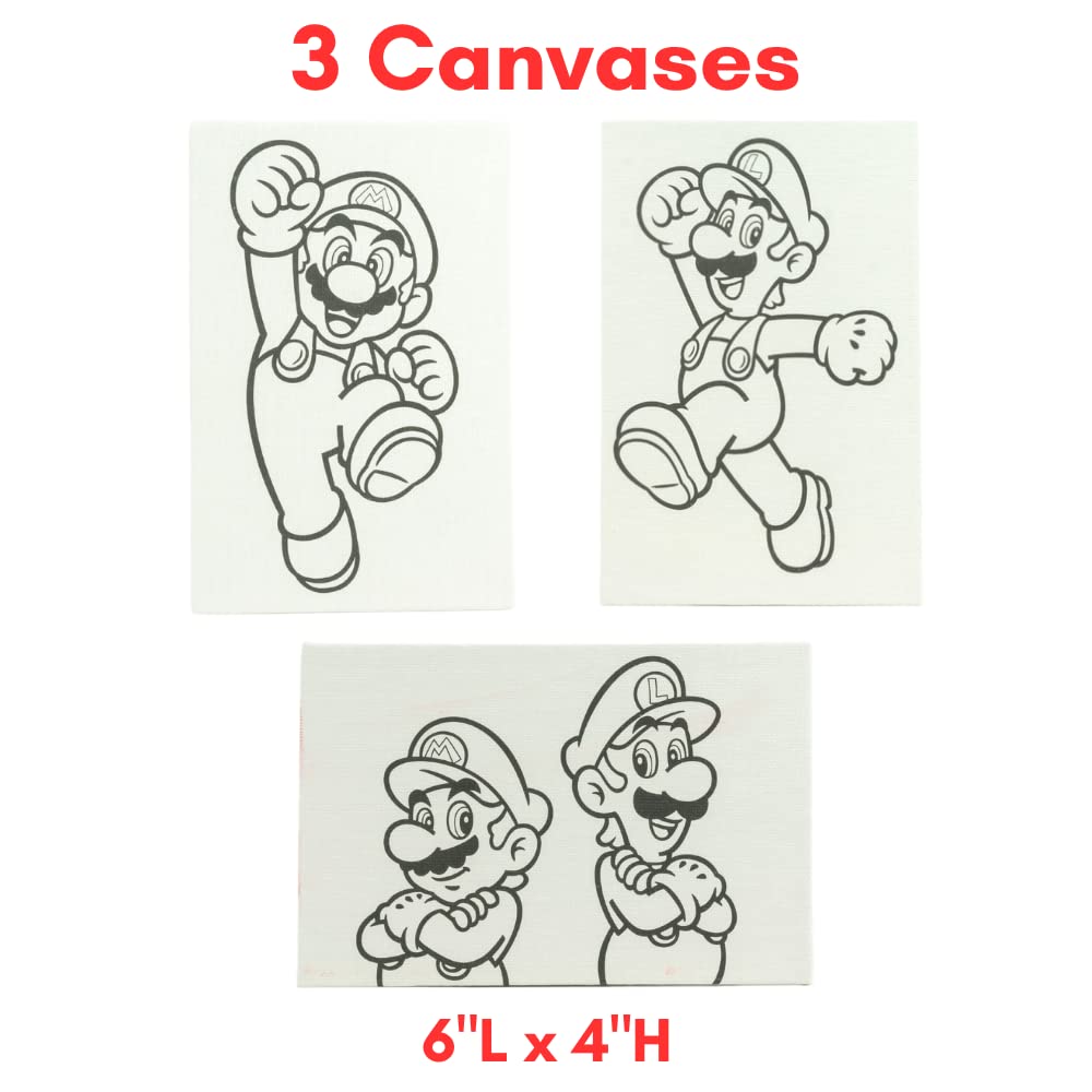 Innovative Designs Mario paintbrush included for smooth, kid-friendly brushwork.