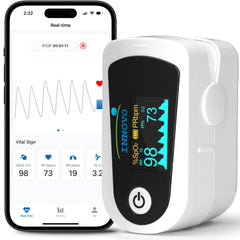 Innovo iP900BP-B blood oxygen reading on display for quick checks