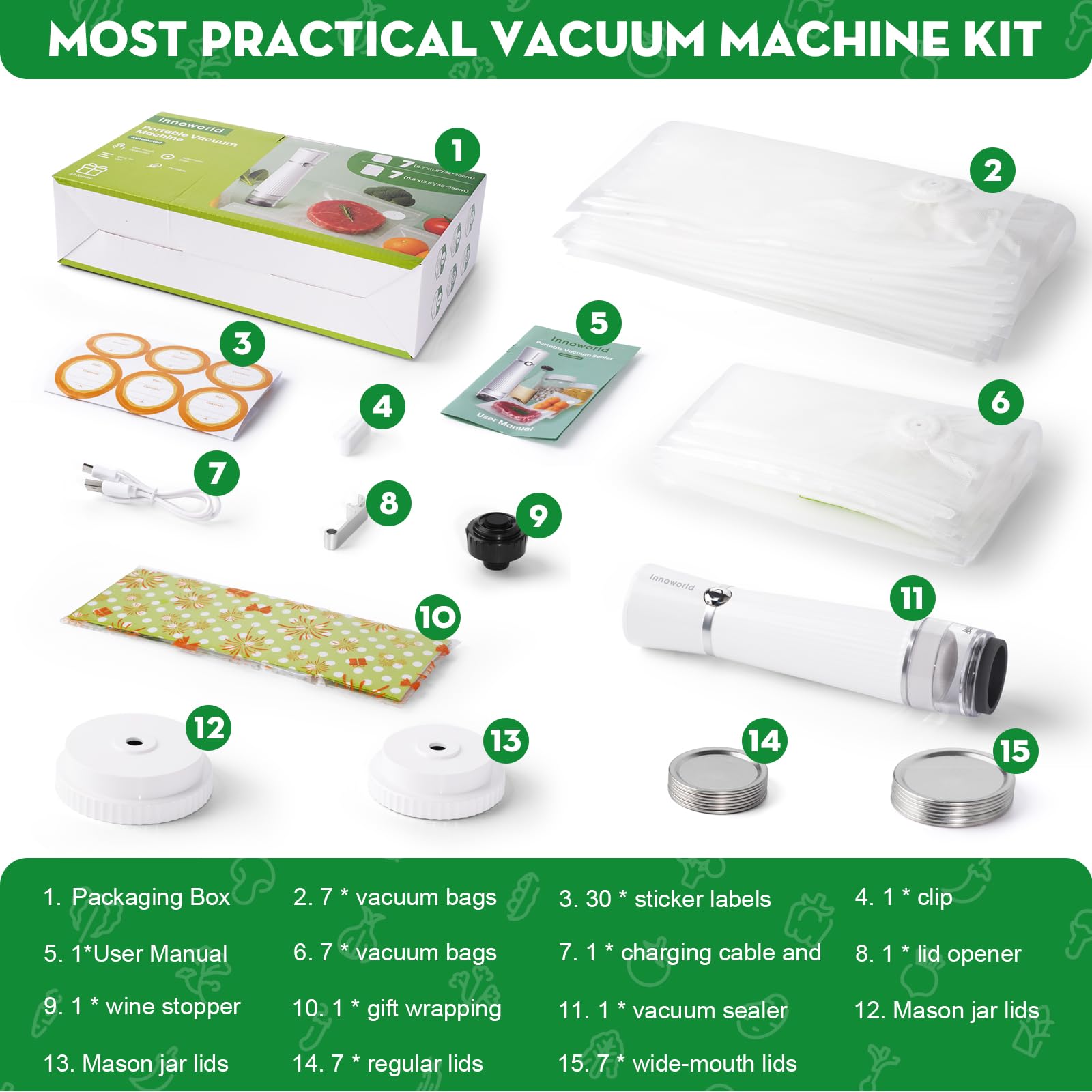 Innoworld compact sealer is a convenient kitchen companion for meal prep.