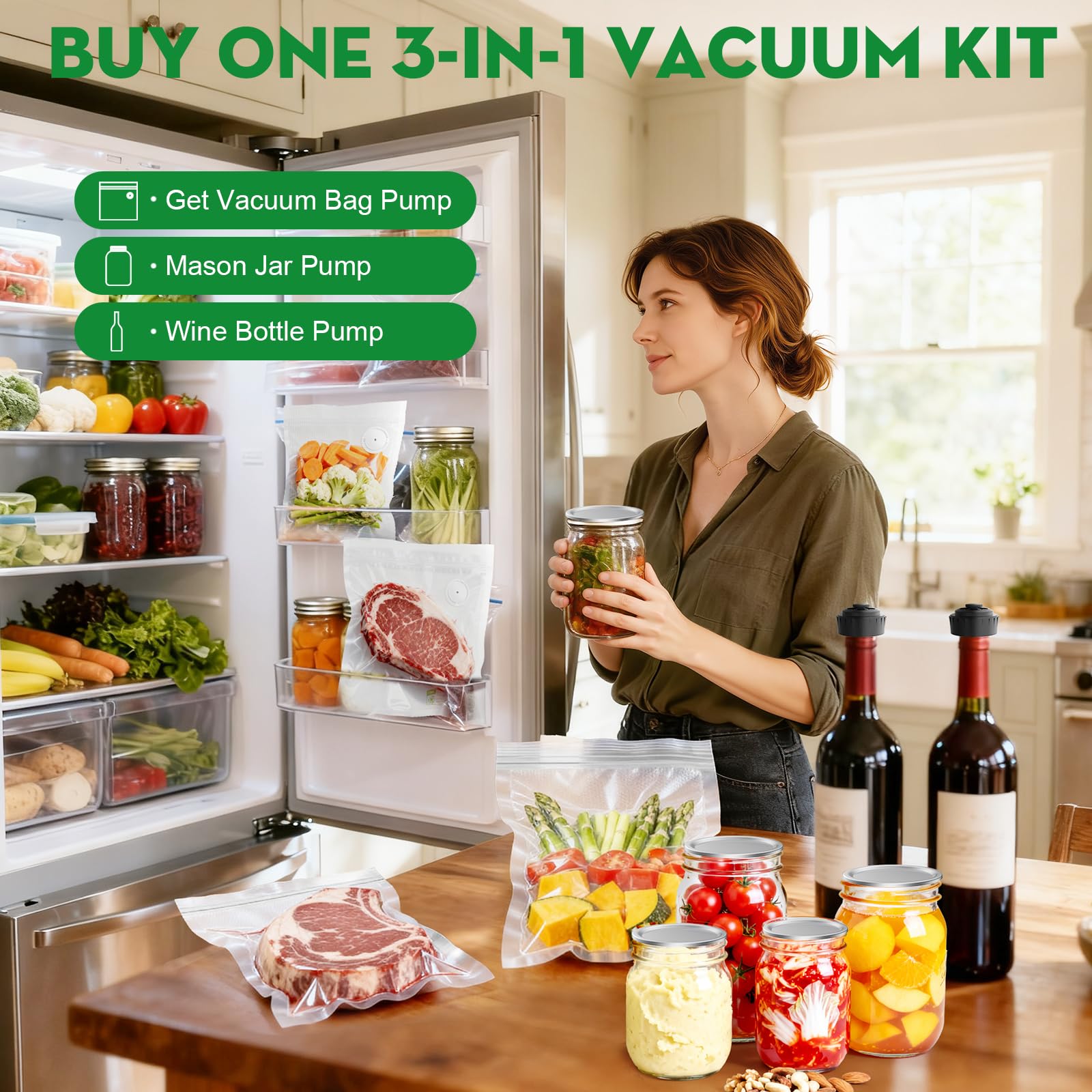 Innoworld vacuum bags 14-piece set ready for long-lasting freshness and organized storage.