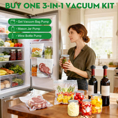 Innoworld vacuum bags 14-piece set ready for long-lasting freshness and organized storage.