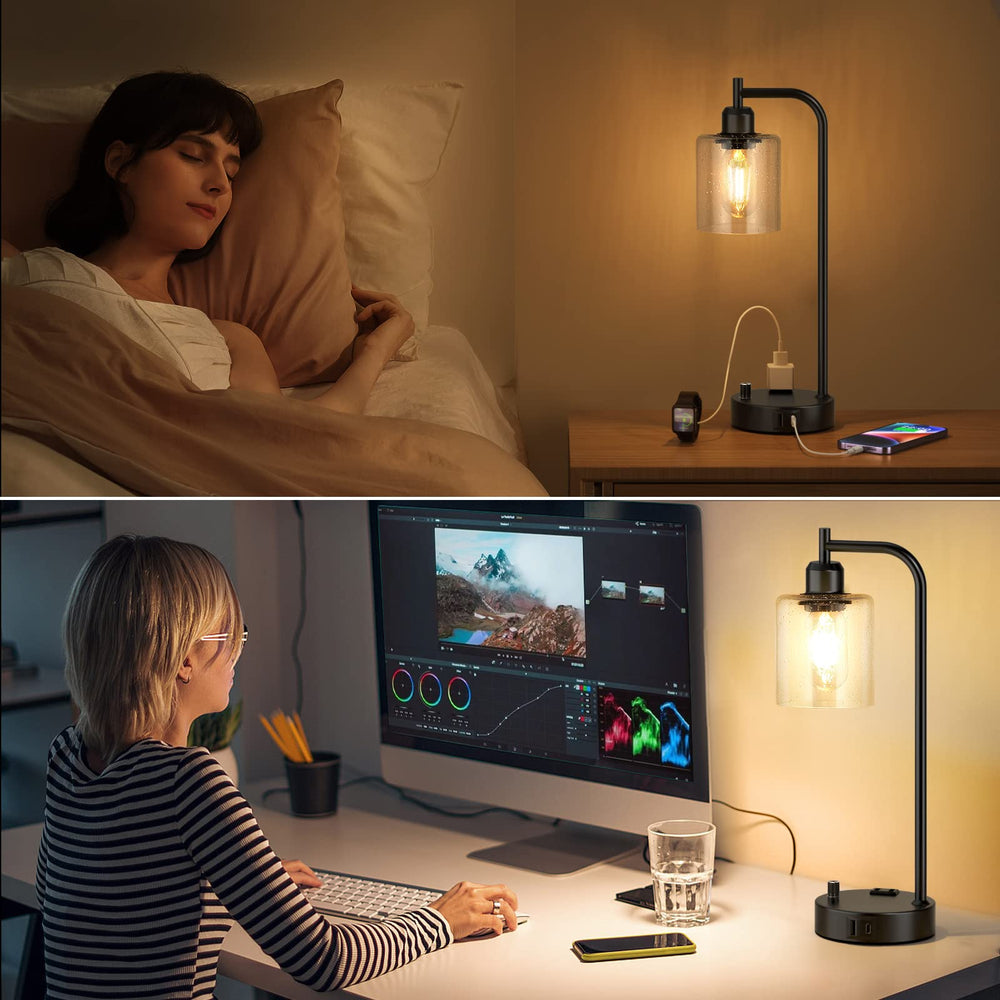 Innqoo included 6W LED bulbs for steady desk lighting.