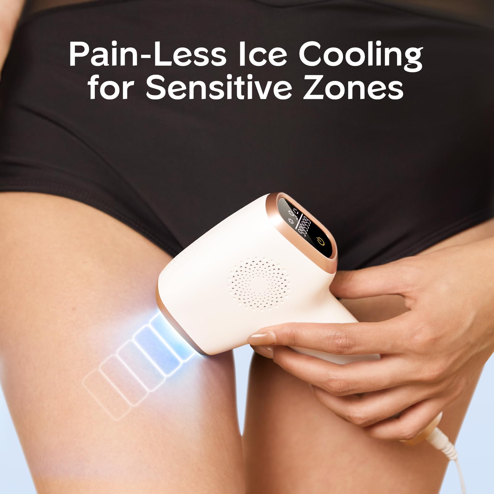 INNZA IPL device arm application demonstrates Auto mode for large areas