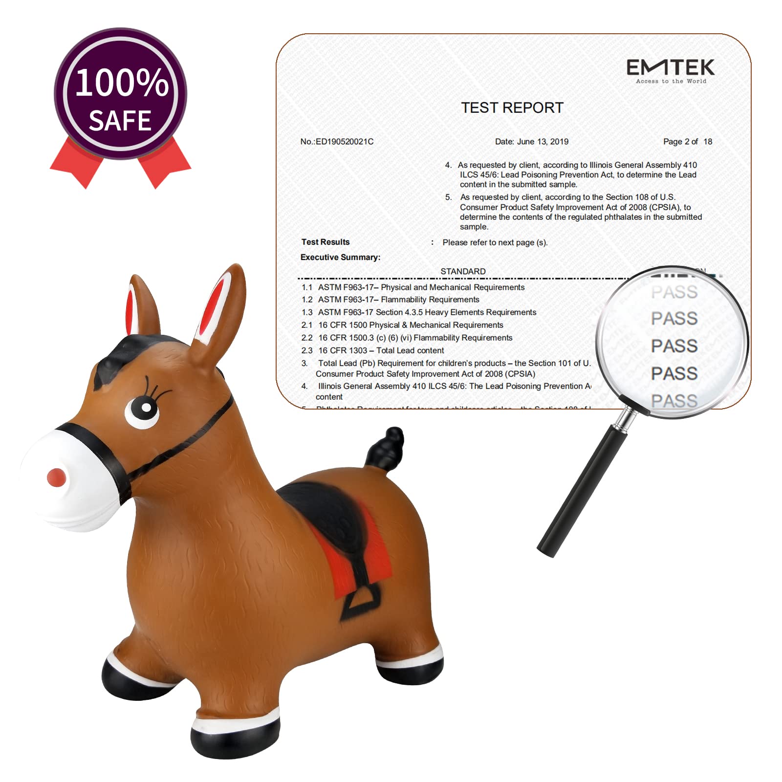 Gift-ready INPANY bouncy horse hopper packaging ideal for birthdays