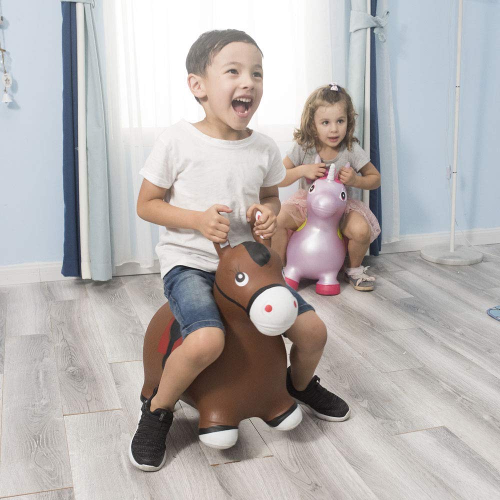 Indoor and outdoor play with INPANY bouncy horse hopper for toddlers