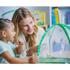 Insect Lore Butterfly Farm reusable habitat shown during classroom observation.