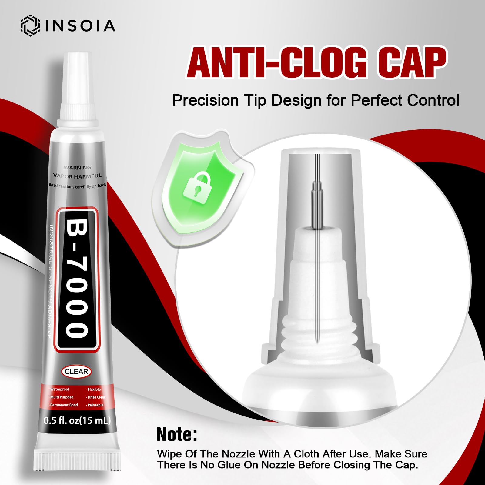 INSOIA B7000 wax pencil aids picking rhinestones.