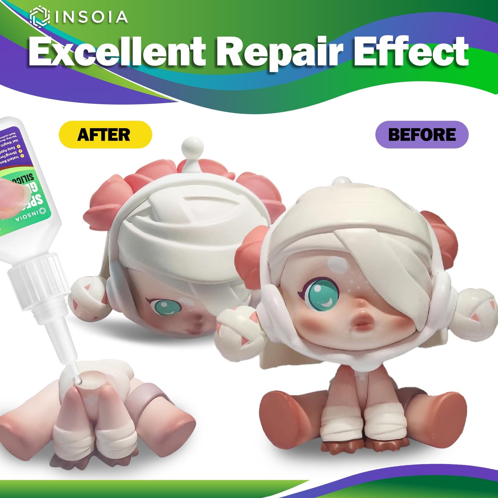 INSOIA silicone-to-silicone bond finishes seamlessly.