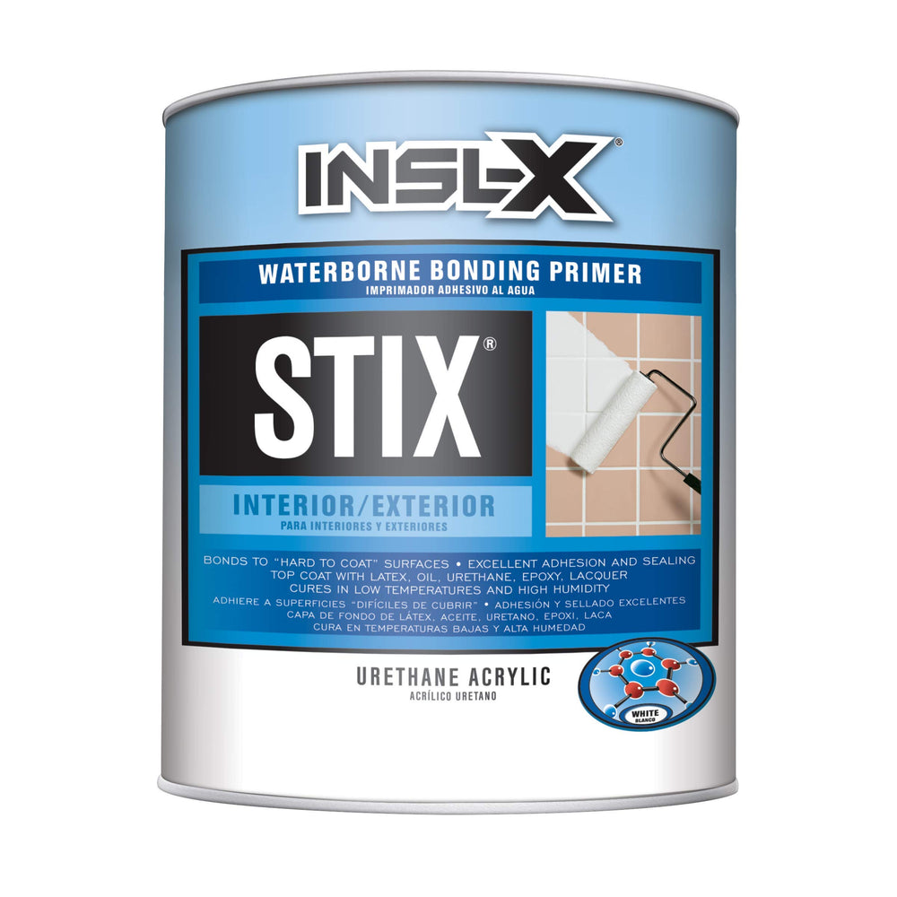 INSL-X Stix bonding primer applied to wood for a strong base and durable topcoat.