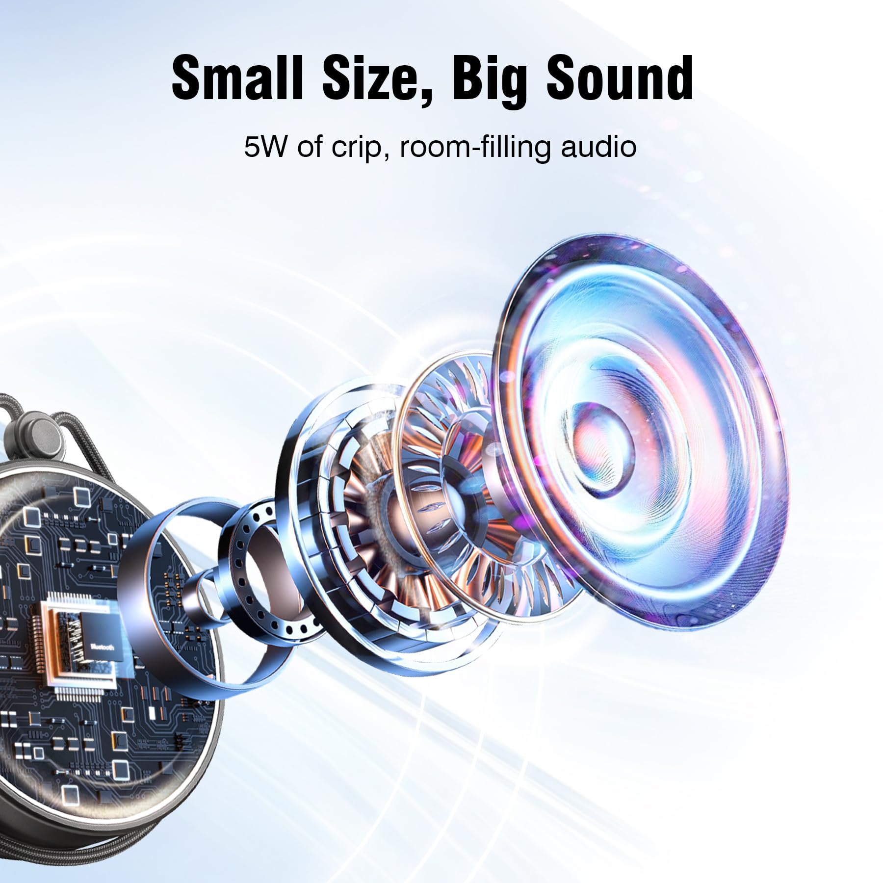 INSMY C12 in bathroom shower-friendly music companion