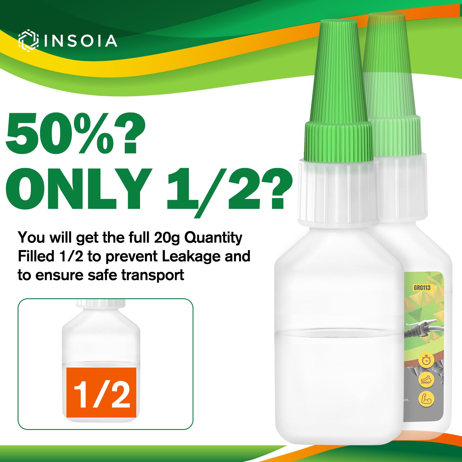 INSOIA Grip Glue garage-workshop-use—easy, tidy repairs at home.