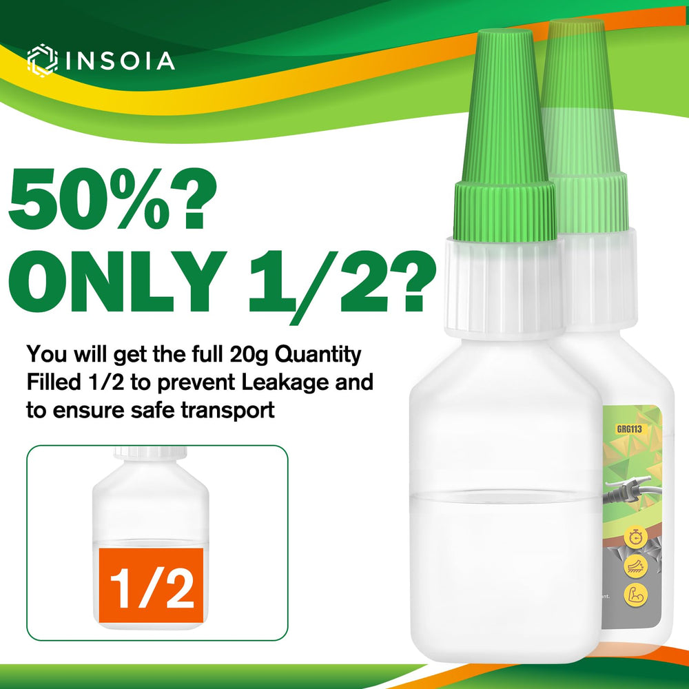 INSOIA Grip Glue garage-workshop-use—easy, tidy repairs at home.