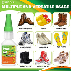 INSOIA fast-drying action supports quick shoe repairs.