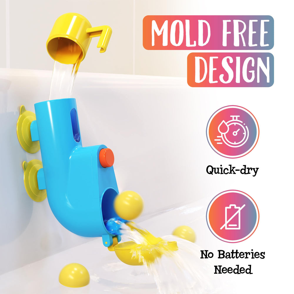 Inspiration Play Fill N Splash fits most tubs and showers for versatile use