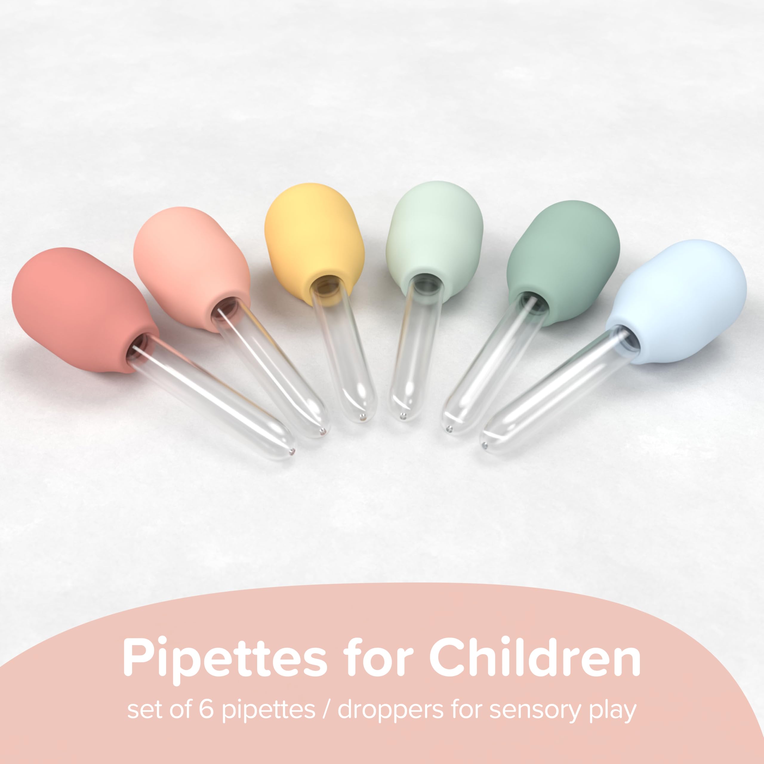 Inspire My Play sensory droppers in dual-colour set for color mixing.