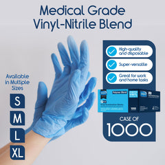 Inspire Nitrile-Vinyl Blend Gloves close-up demonstrates superior dexterity.