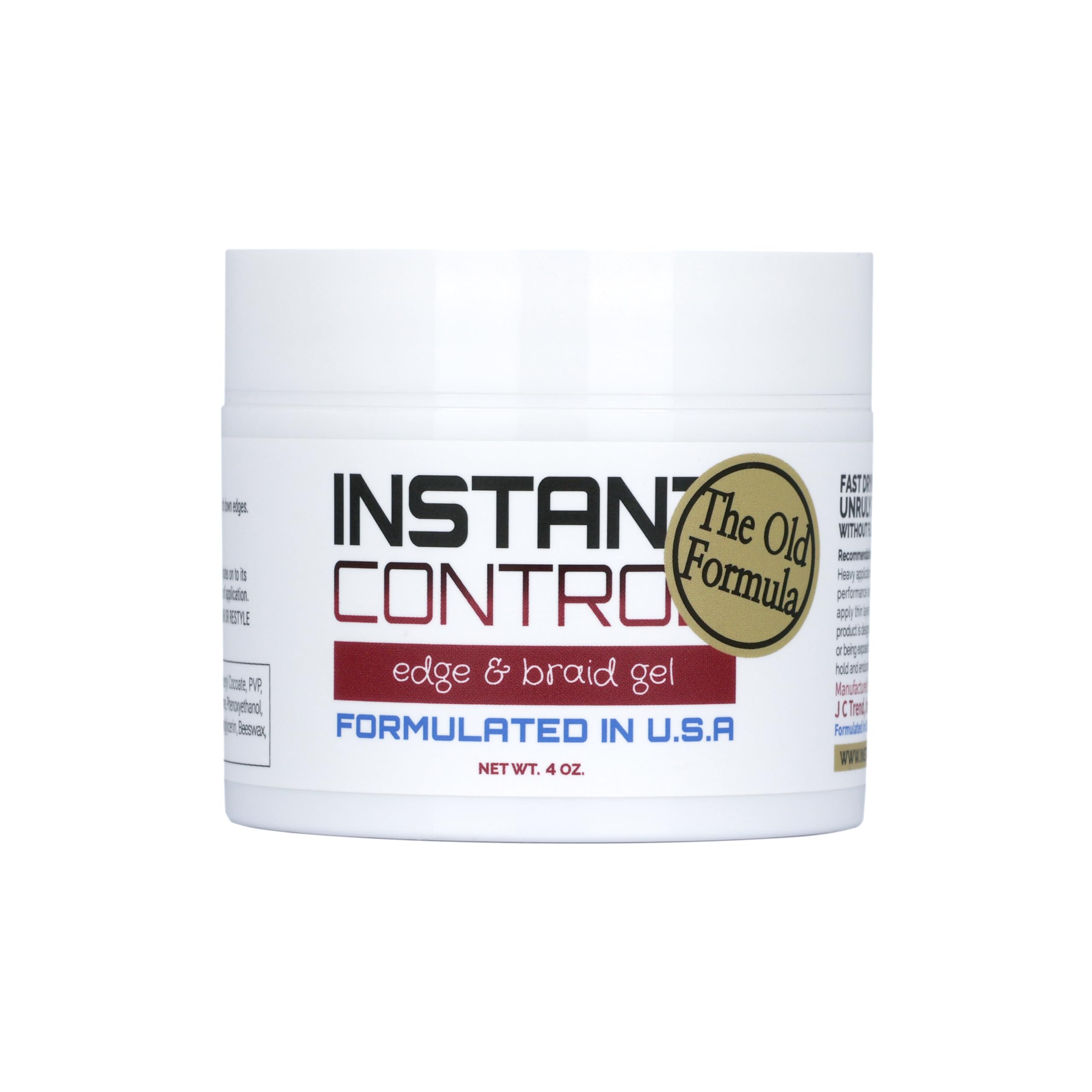 Instant Control Edge & Braid Gel bottle enabling smooth edge control and quick removal