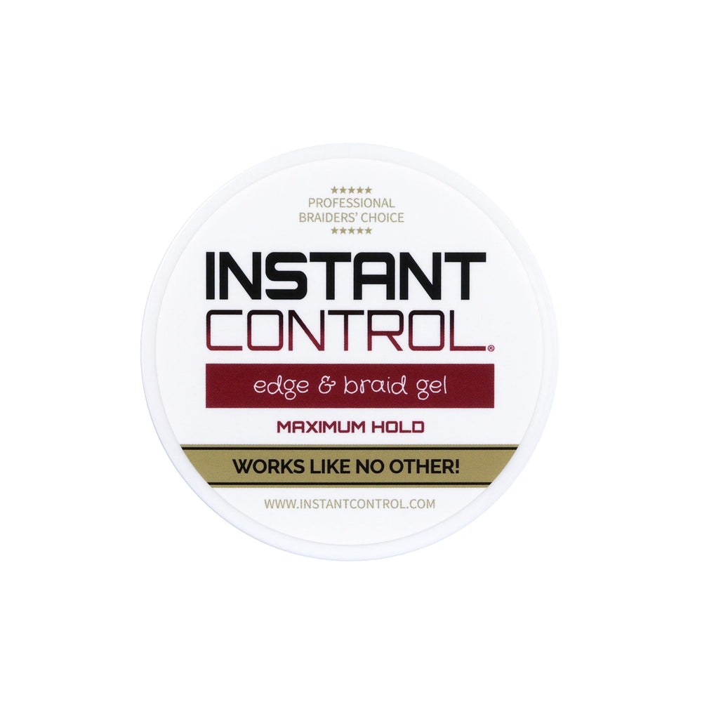 Instant Control Edge & Braid Gel packaging shows travel-friendly 4 oz size