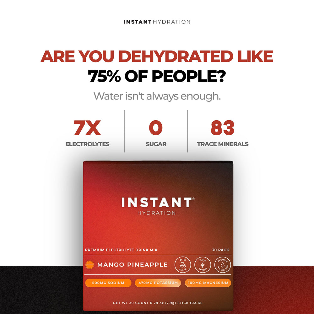 Instant Hydration electrolyte powder packet ready to mix for workouts