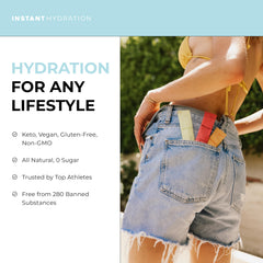 Instant Hydration lemon-lime flavor packet offers citrus refreshment.