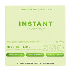 Instant Hydration Lemon Lime packet front view for quick electrolyte on-the-go