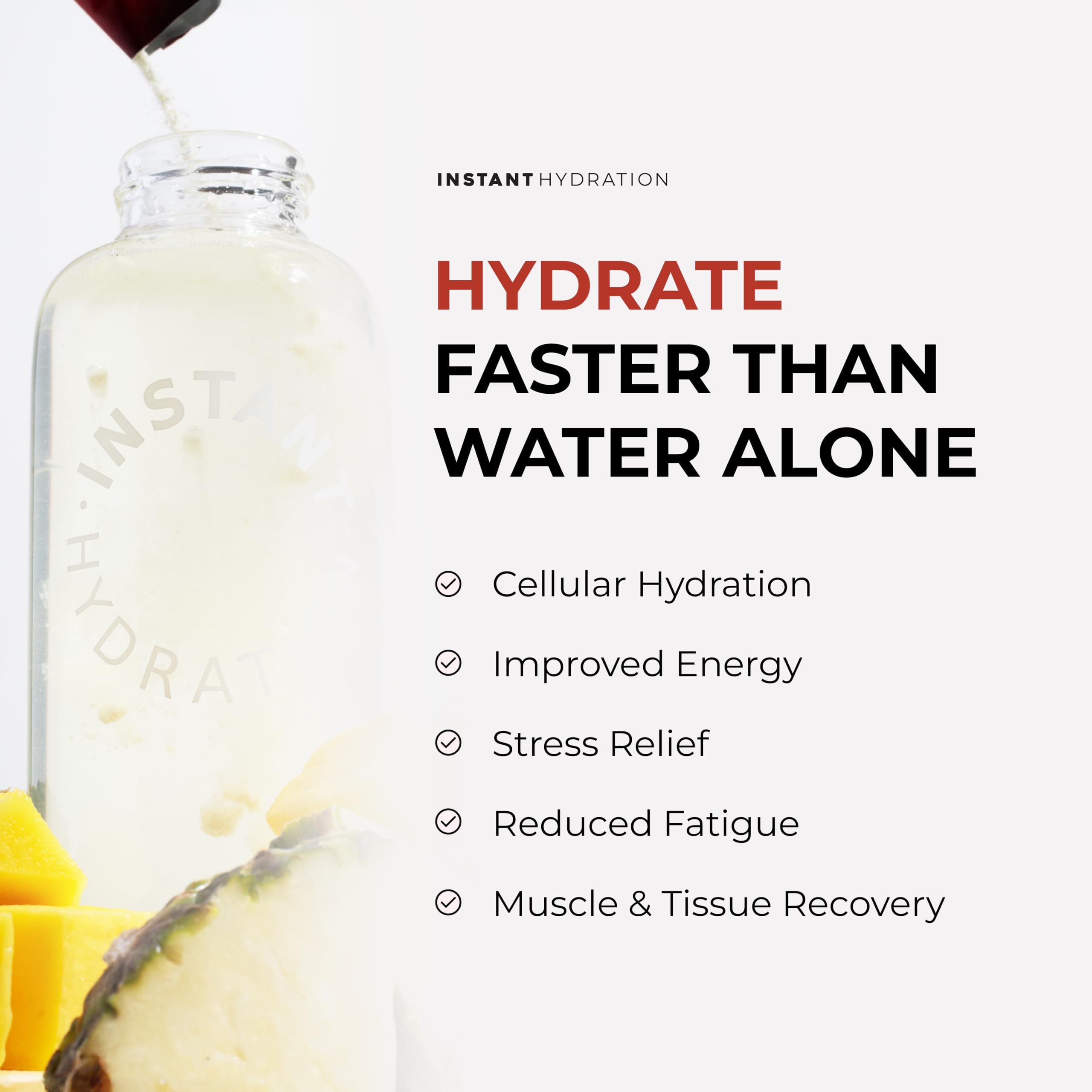 Instant Hydration on-the-go bottle used during a workout