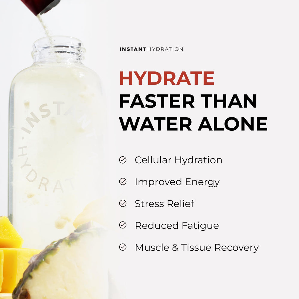 Instant Hydration on-the-go bottle used during a workout