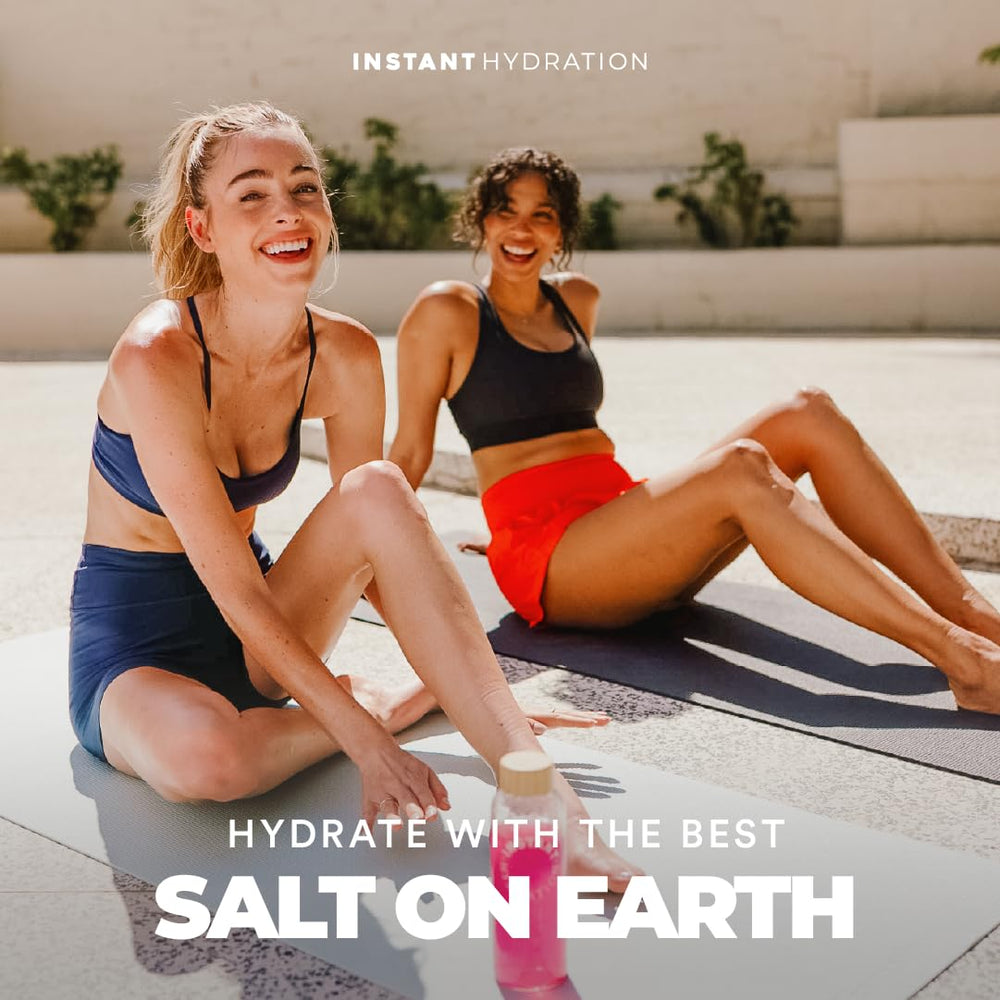 Instant Hydration Raspberry nutrition facts showing 1445 mg electrolytes per serving