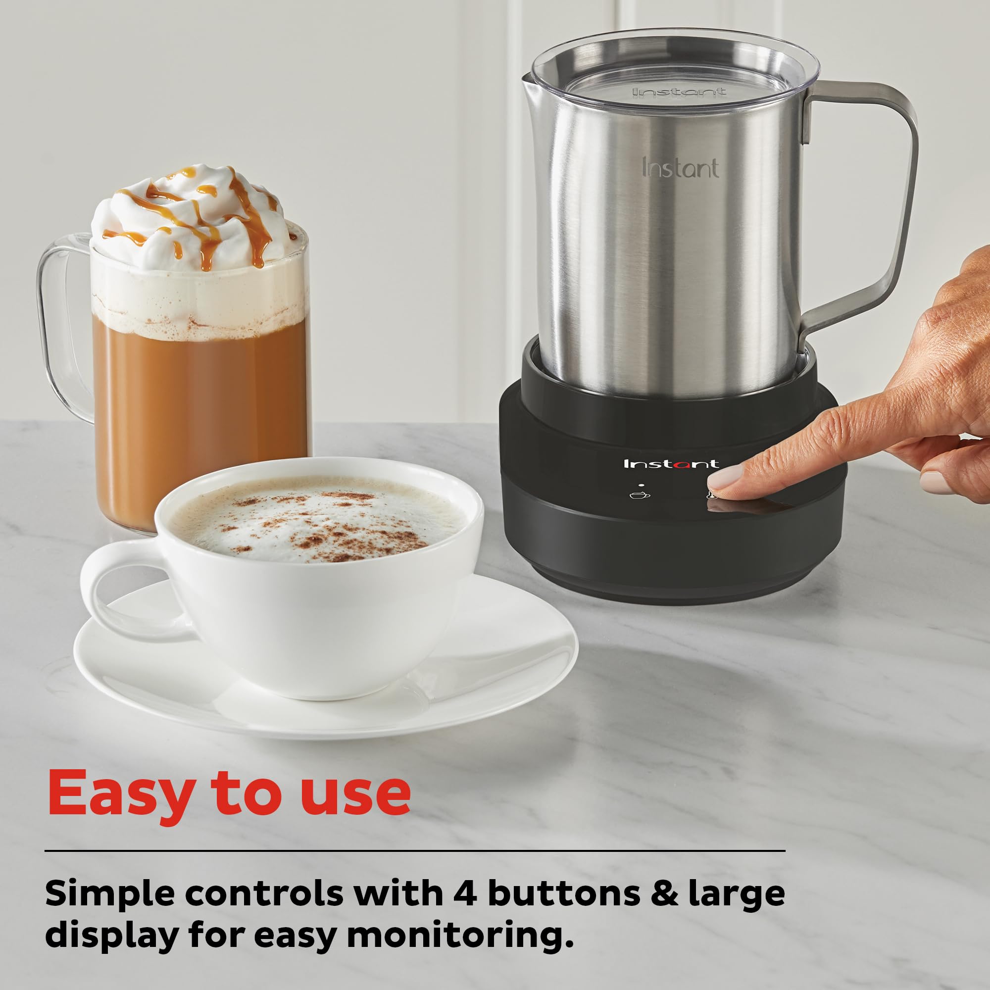 Instant MagicFroth latte with silky foam and cafe-style presentation.