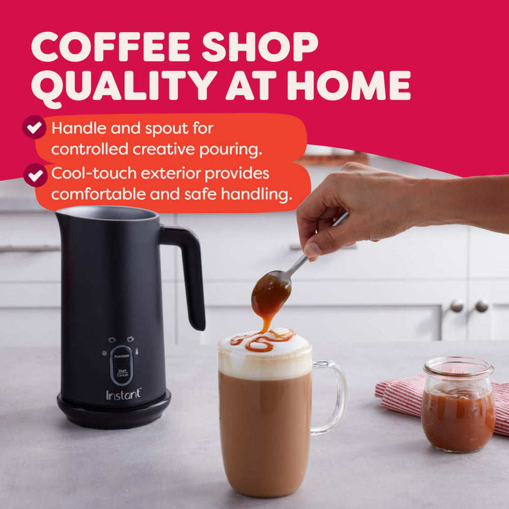 Instant Pot Milk Frother exterior stays cool to touch for safe handling.