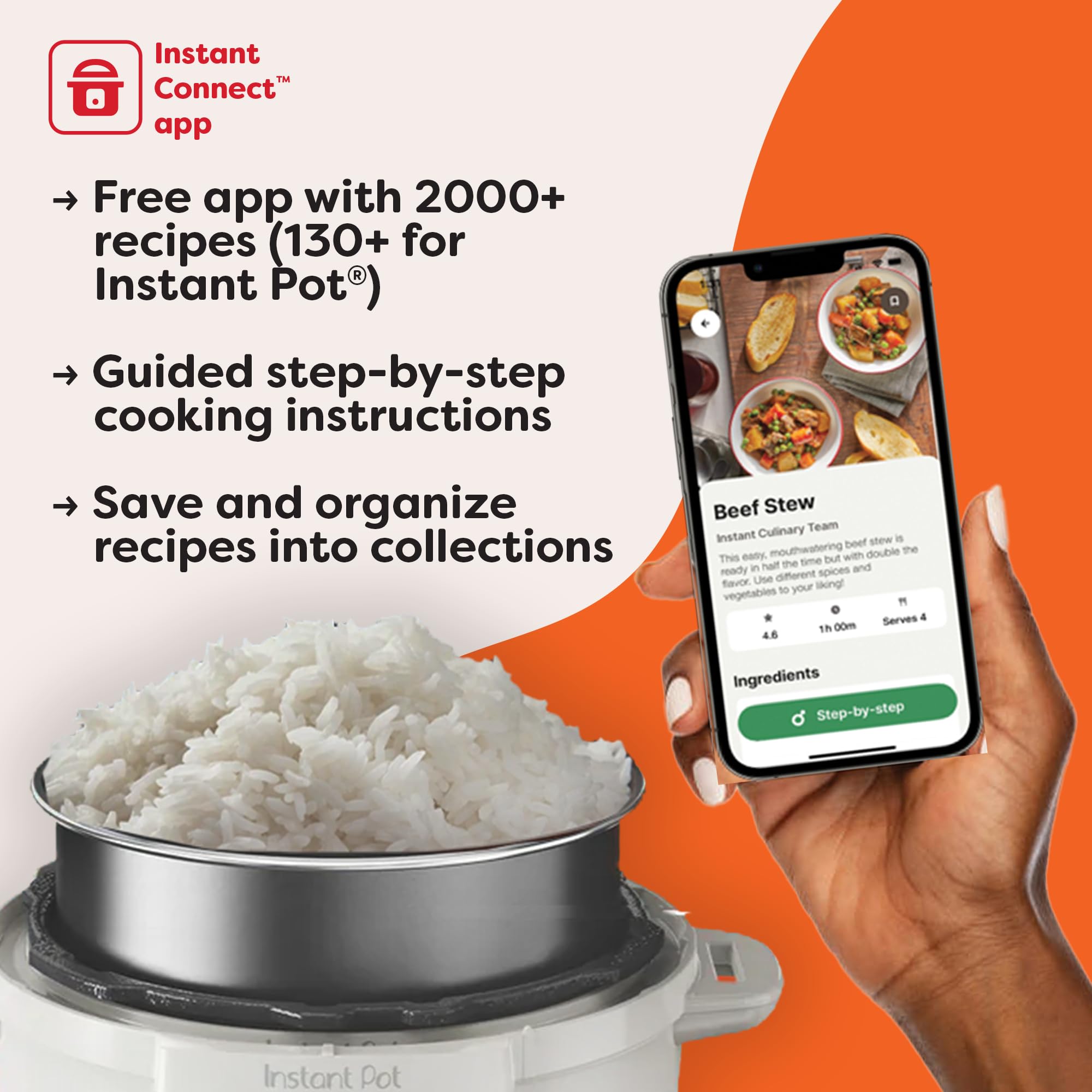 Instant Pot rice-cooking function gives fluffy, consistent results